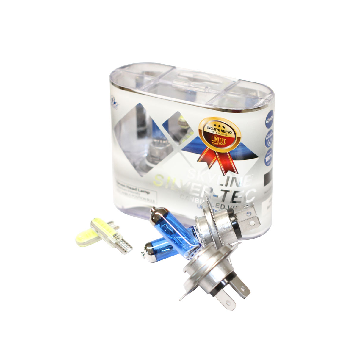 LAMPARA HALOGENA SKY LINE CANBUS KIT H4 12V 60/55 SKY LINE X 2 + 2 LED T10 CANBUS AZUL FRIO  (CODIGO ANTERIOR: K12342SK) - 4