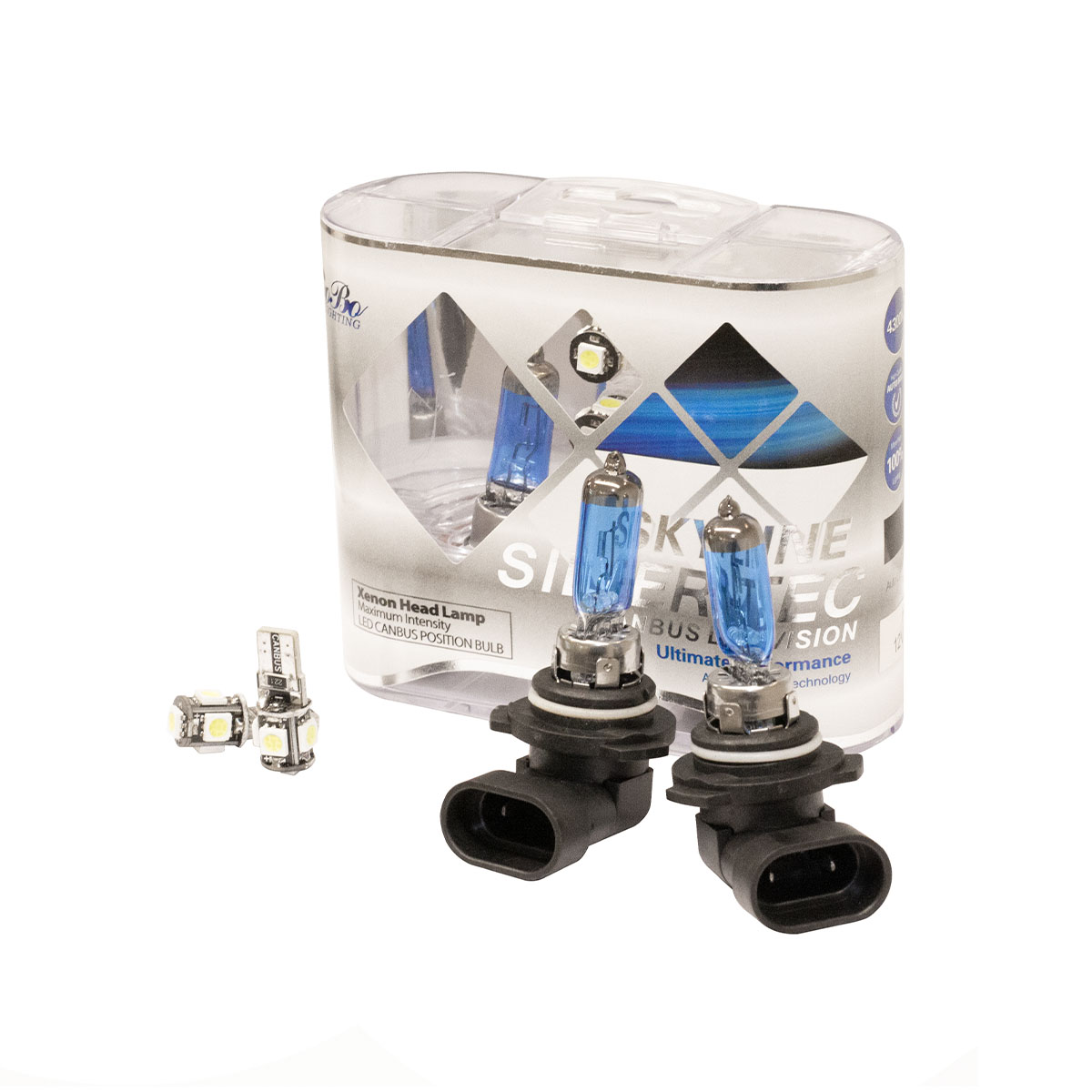 LAMPARA HALOGENA SKY LINE CANBUS KIT 9006 12V 55W SKY LINE X 2 + 2 LED T10 CANBUS AZUL FRIO  (CODIGO ANTERIOR: K9006SK) - 3