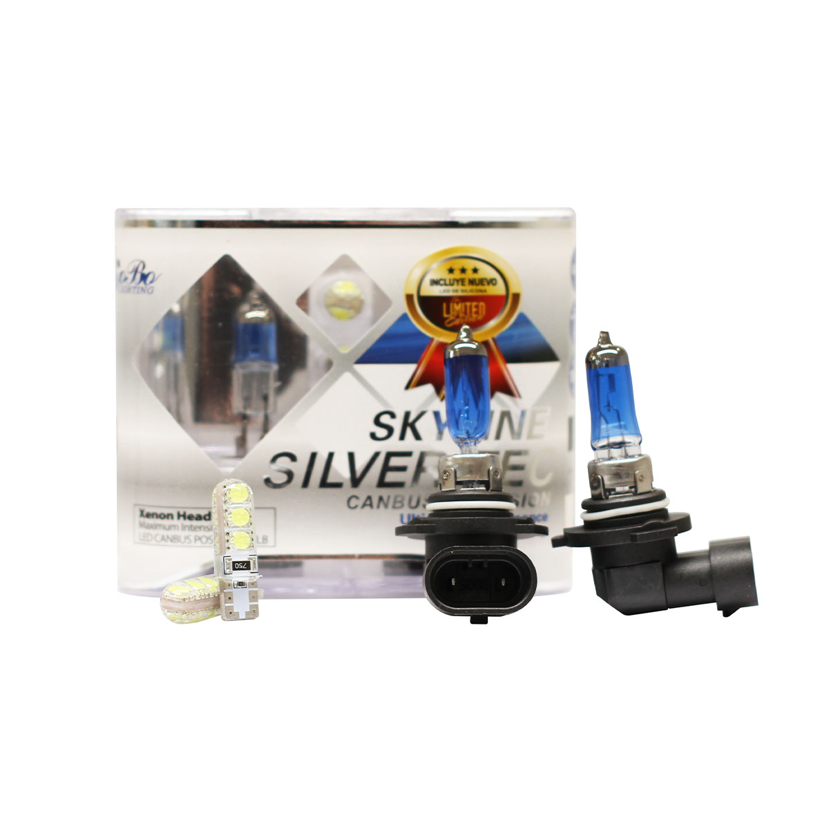 LAMPARA HALOGENA SKY LINE CANBUS KIT 9005 12V 51W SKY LINE X 2 + 2 LED T10 CANBUS AZUL FRIO  (CODIGO ANTERIOR: K9005SK) - 4