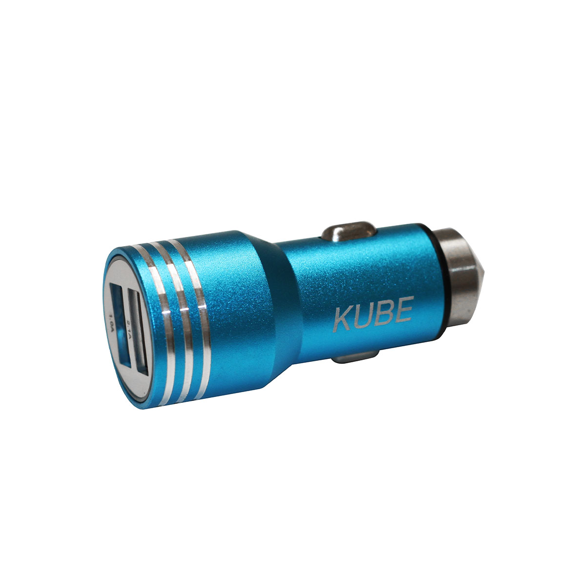 ACCESORIO PARA CELULAR CARGADOR DOBLE USB + ENCENDEDOR DE ZINC CON BASE MARTILLO METALICA 12V / 24V OUTPUT 5V 4200 MA AZUL - 3