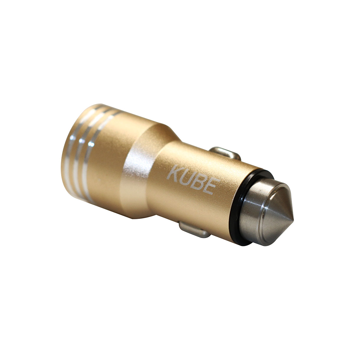 ACCESORIO PARA CELULAR CARGADOR DOBLE USB + ENCENDEDOR DE ZINC CON BASE MARTILLO METALICA 12V / 24V OUTPUT 5V 4200 MA DORADO - 5