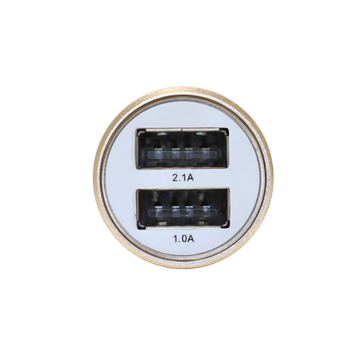 ACCESORIO PARA CELULAR CARGADOR DOBLE USB + ENCENDEDOR DE ZINC CON BASE MARTILLO METALICA 12V / 24V OUTPUT 5V 4200 MA DORADO - 6