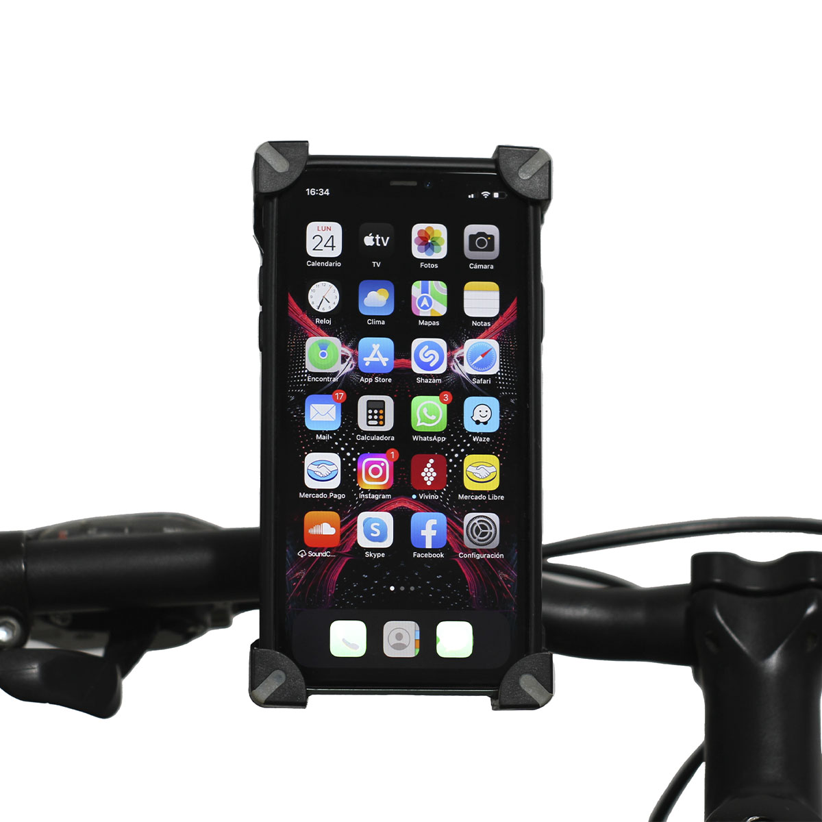 ACCESORIO PARA CELULAR SOPORTE CELULAR / GPS PARA BICIS Y MOTOS VERDE - 3