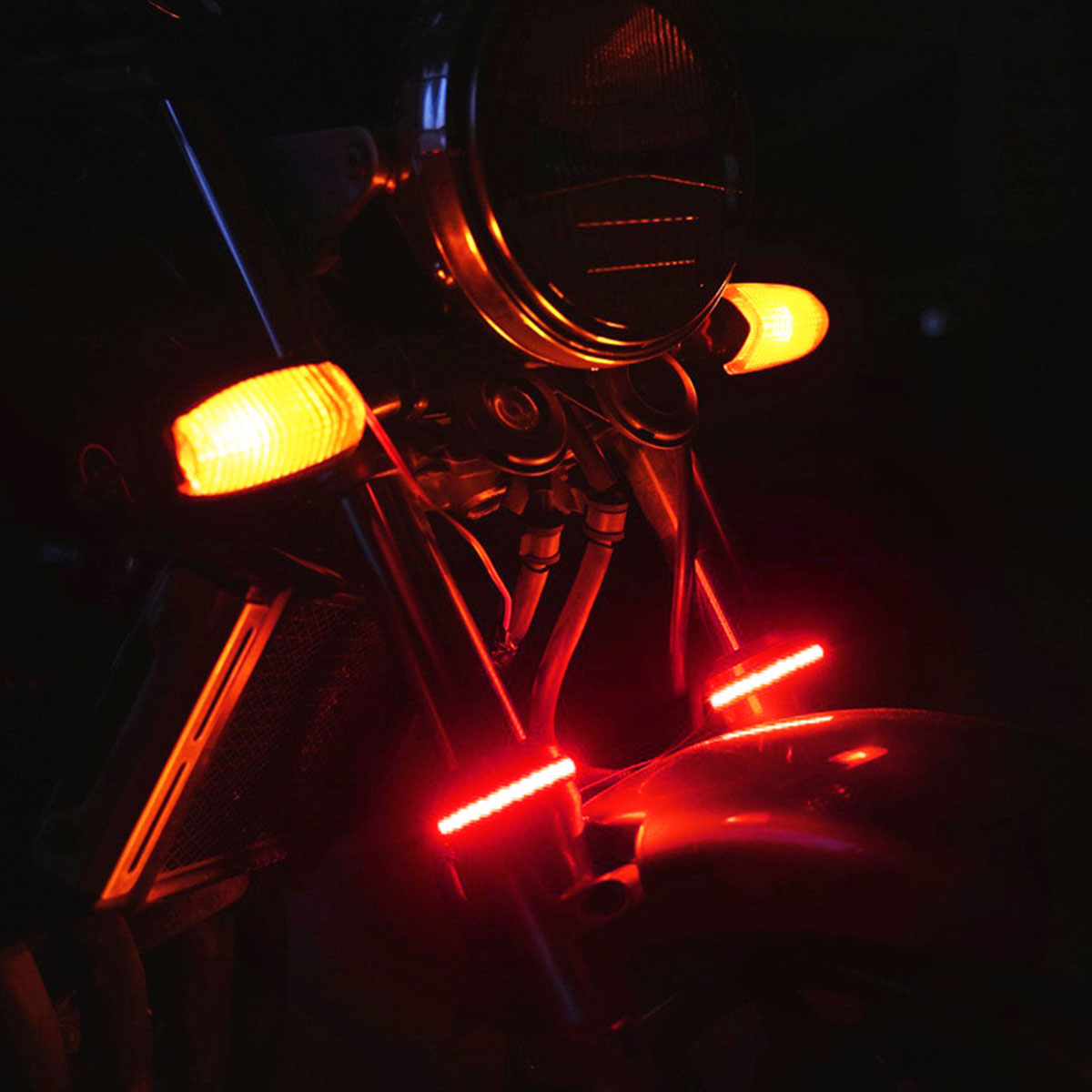 ANILLOS LED ANILLOS PARA SUSPENSOR DE MOTO ROJO ESTANDAR - 5