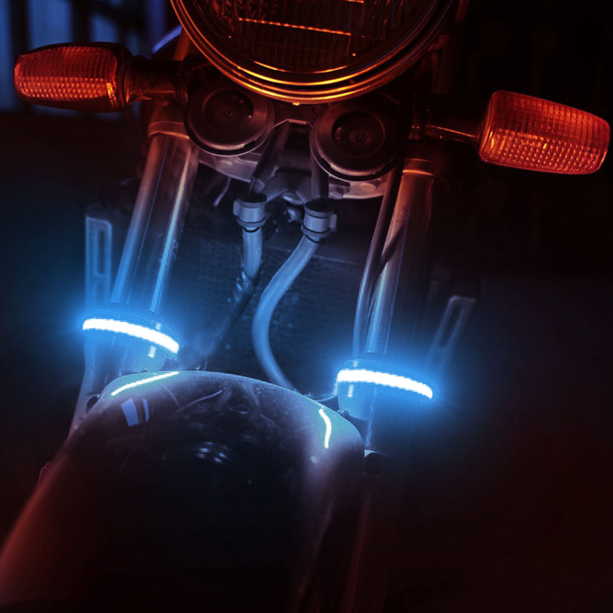 ANILLOS LED ANILLOS PARA SUSPENSOR DE MOTO AZUL ESTANDAR - 8