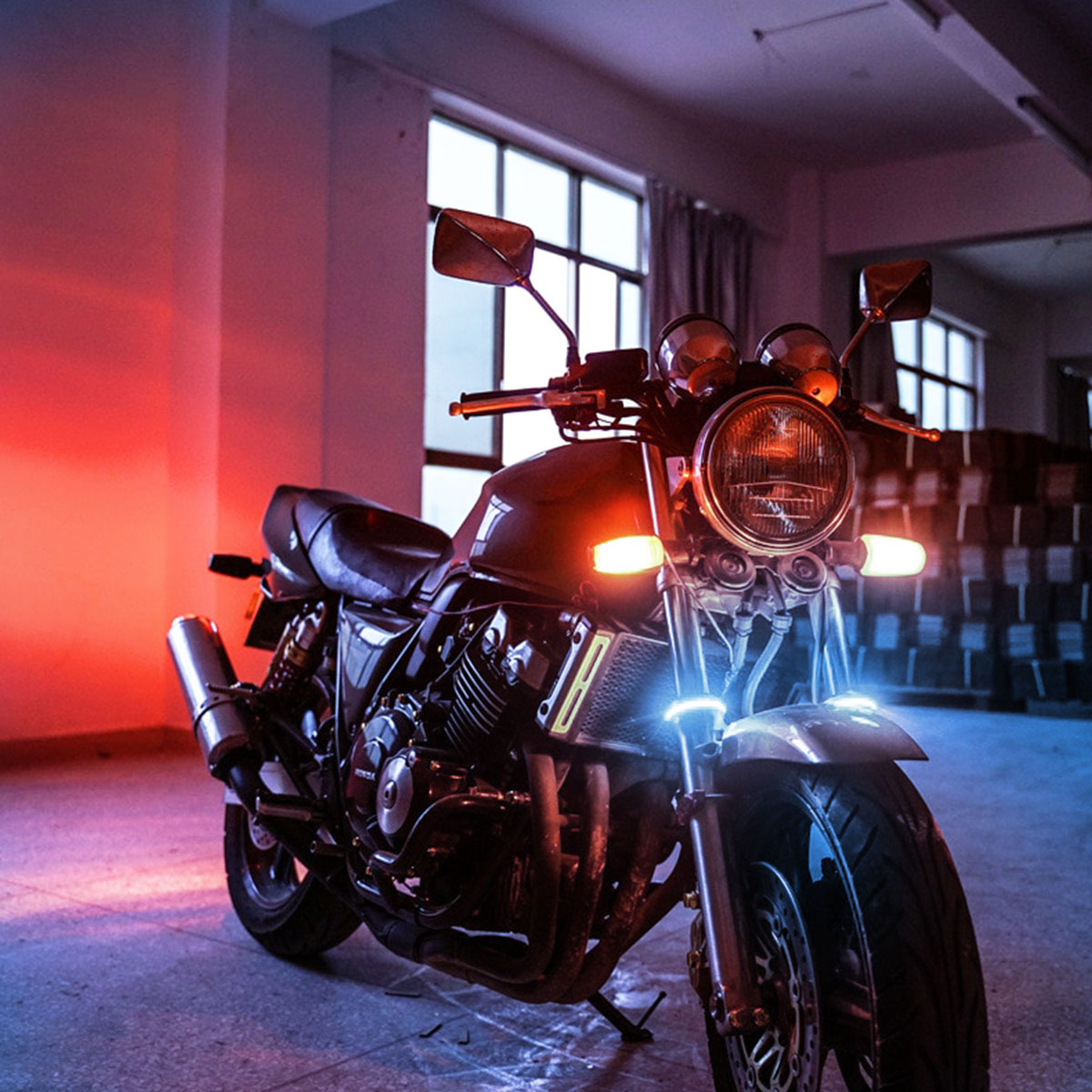 ANILLOS LED ANILLOS PARA SUSPENSOR DE MOTO AZUL ESTANDAR - 10