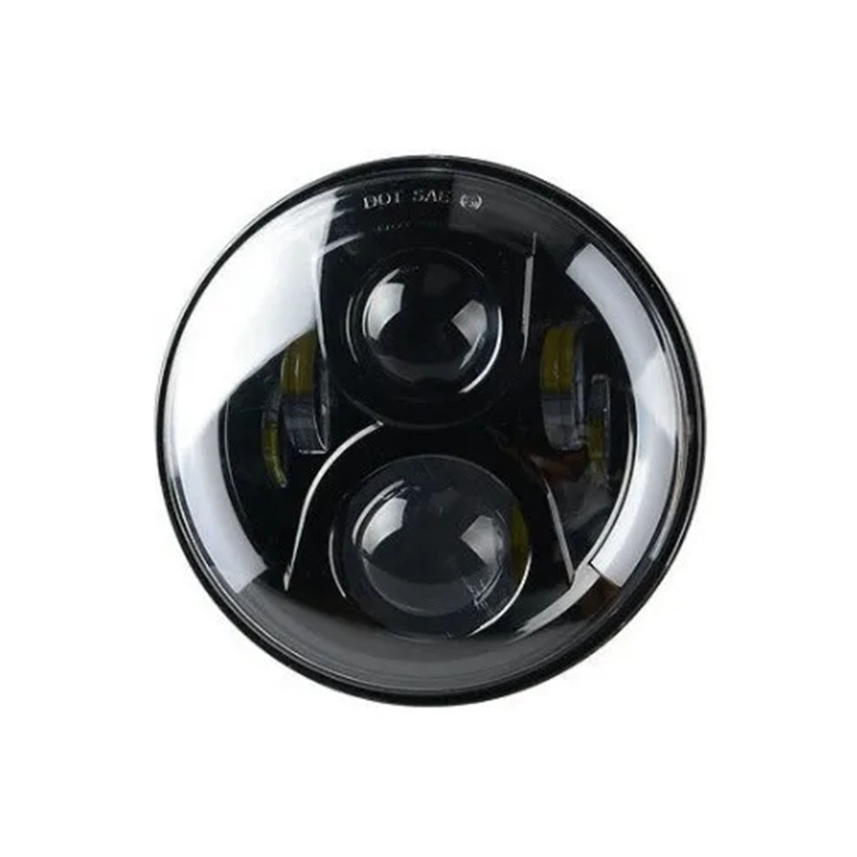 OFF ROAD FARO DE LED UNIVERSAL REDONDO 7 USO IDEAL JEEP WRANGLER - RENEGADE /  MOTO HARLEY DAVIDSON - ROYAL ENFIELD CON FUNCION ALTA Y BAJA - HAZ DE LUZ SPOT - CANTIDAD POR CAJA MASTER 20 - 9