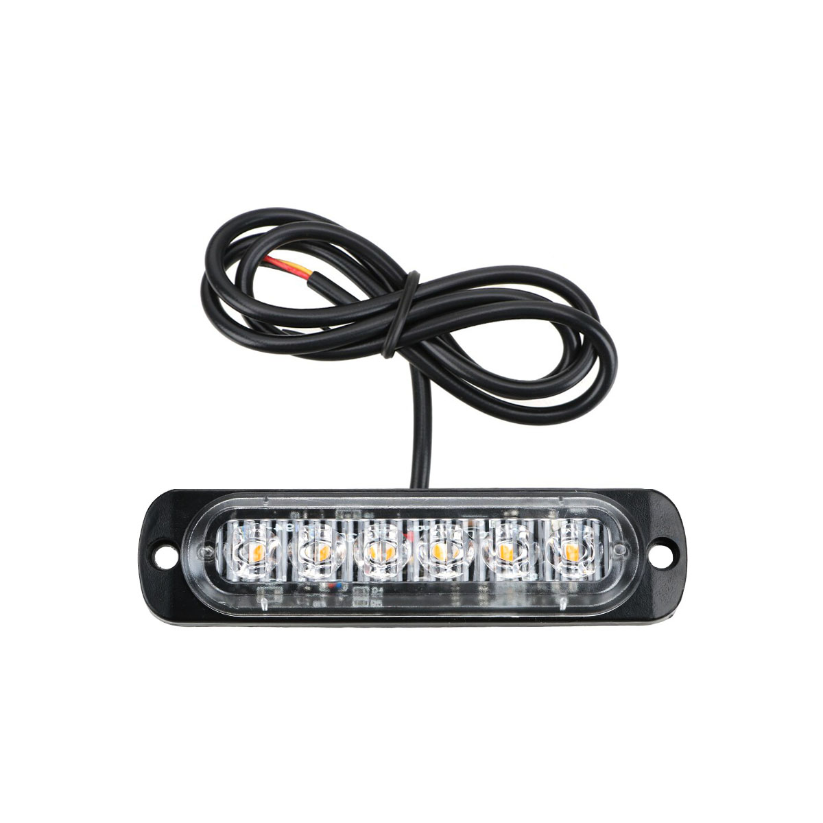 OFF ROAD FARO DE LED UNIVERSAL 12V - 6 LED CHAT PARA PARRILLA / PARAGOLPE CON LUZ DESTELLANTE AMBAR Y AMBAR CANTIDAD POR CAJA MASTER 200 - 4