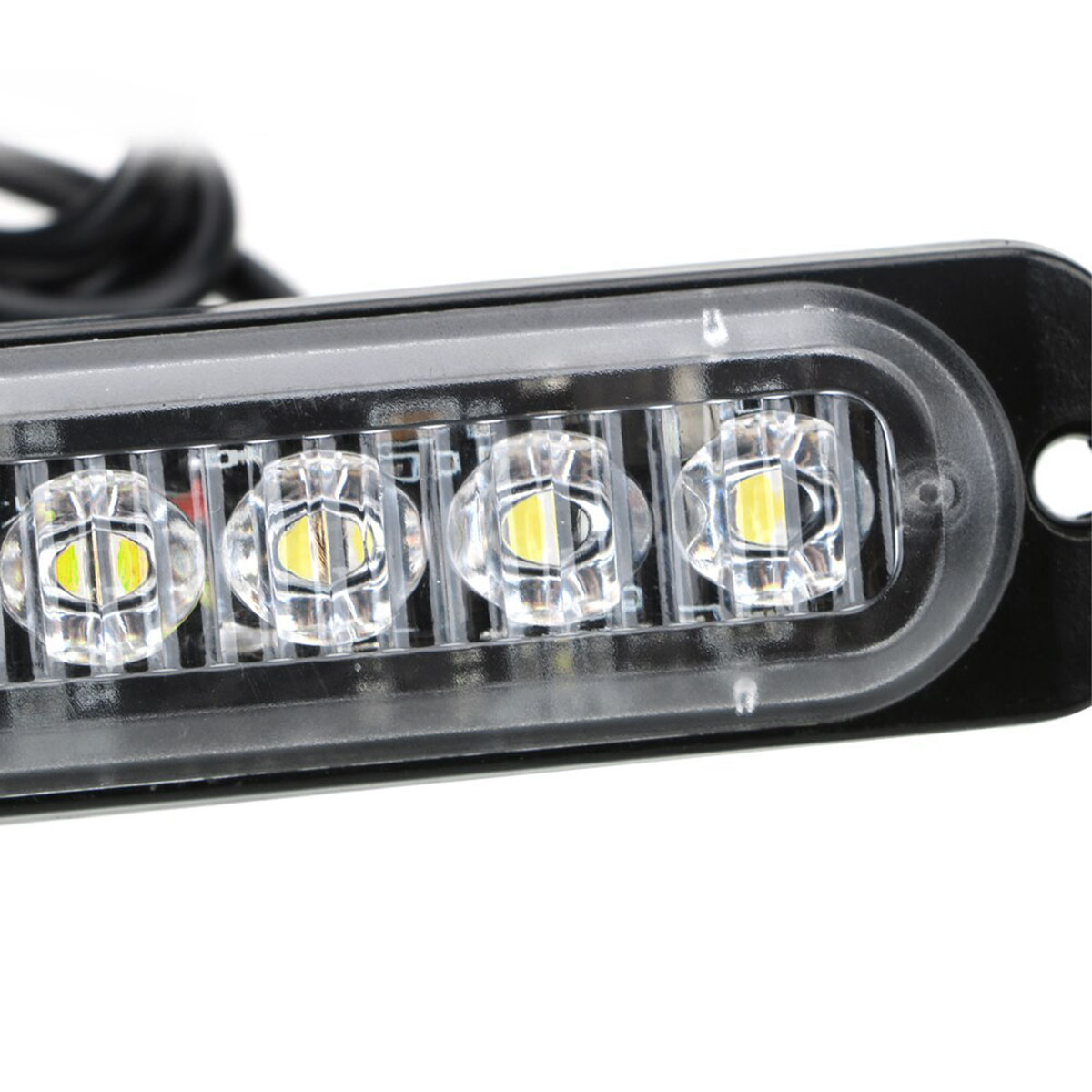 OFF ROAD FARO DE LED UNIVERSAL 12V - 6 LED CHAT PARA PARRILLA / PARAGOLPE CON LUZ DESTELLANTE BLANCA - 9