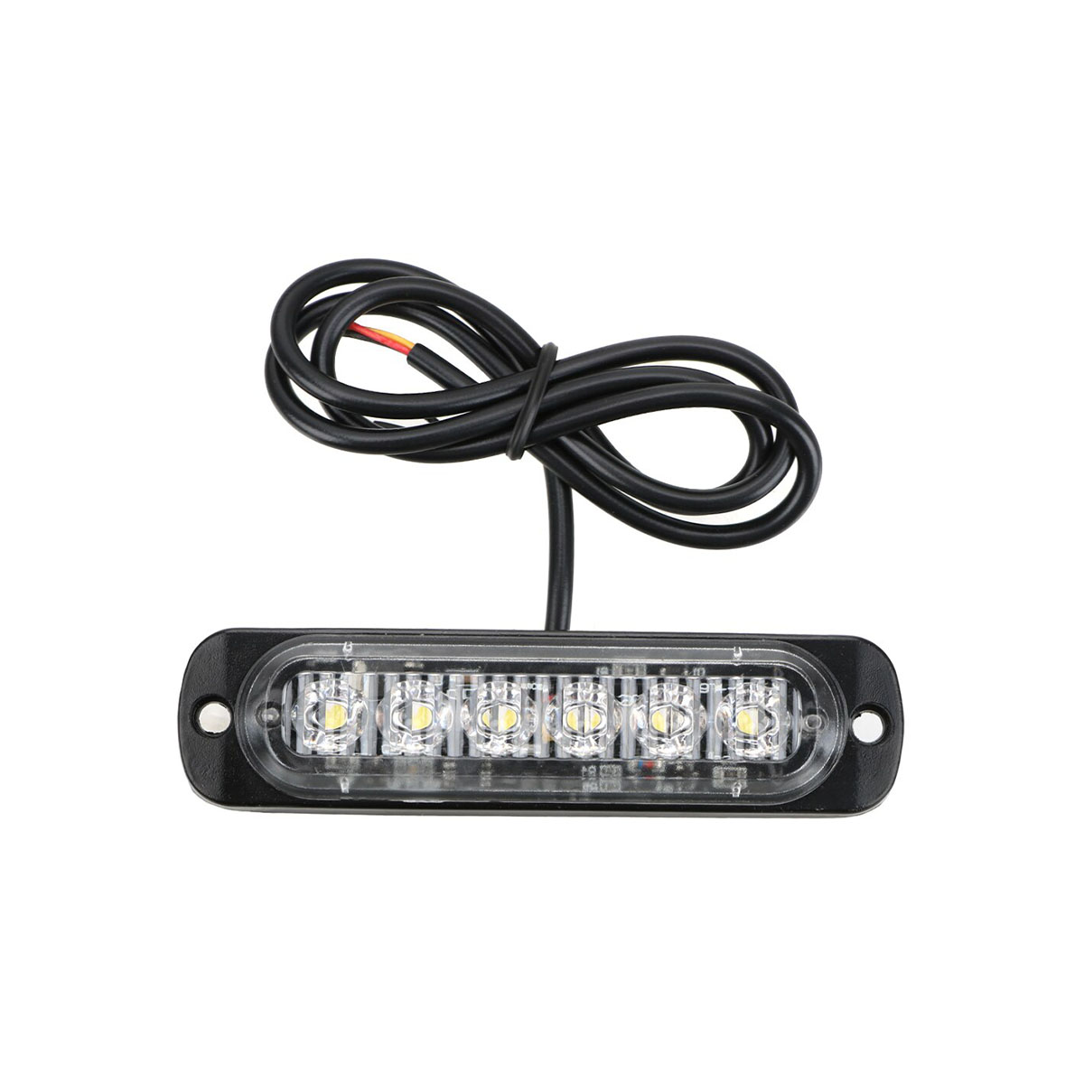 OFF ROAD FARO DE LED UNIVERSAL 12V - 6 LED CHAT PARA PARRILLA / PARAGOLPE CON LUZ DESTELLANTE BLANCA - 10