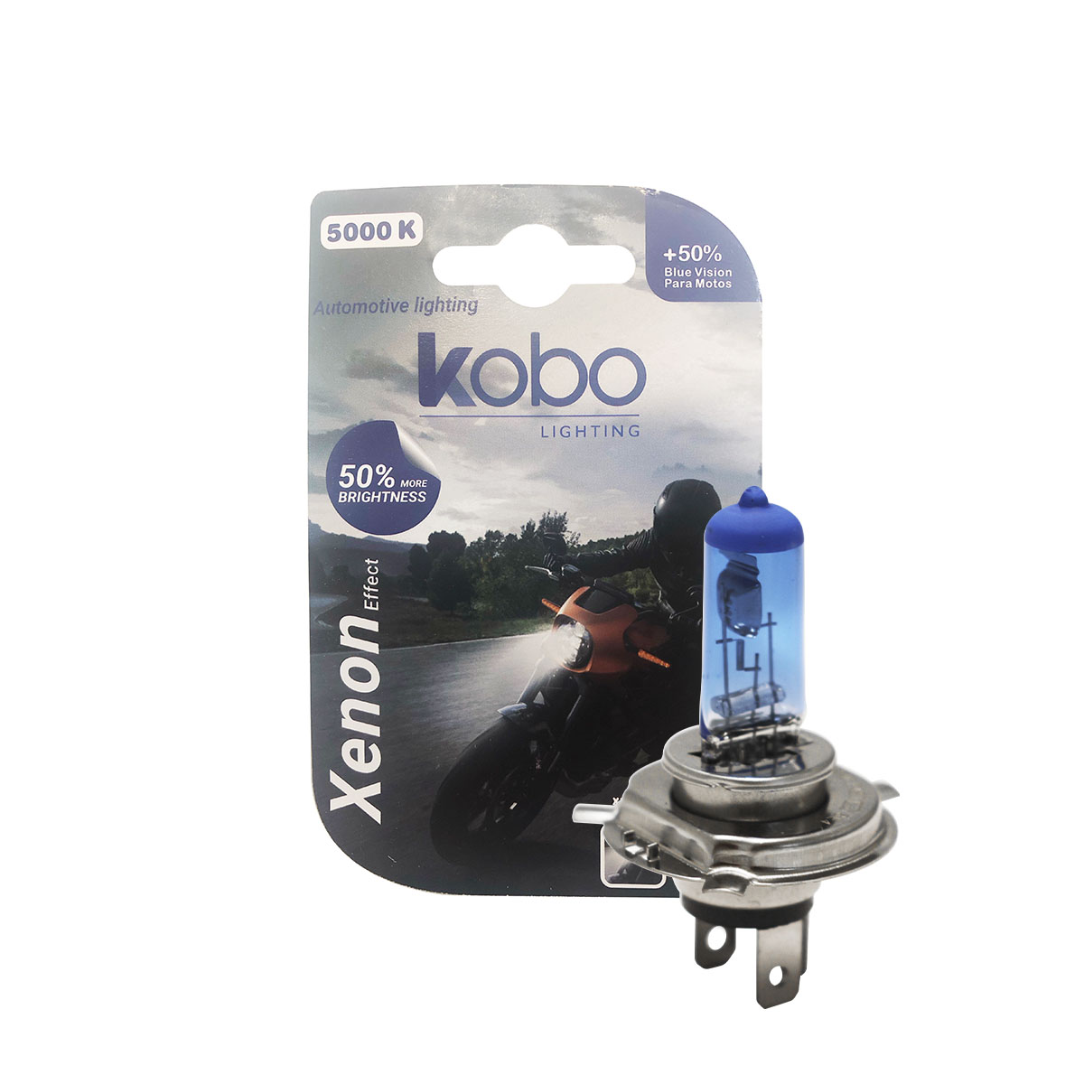 LAMPARA BLUE VISION H4 PT43 35/35W 12V XENON BLUE X BLISTER 1 UNIDAD PARA MOTO (CODIGO ANTERIOR: B12458BVIMP) CANTIDAD POR CAJA MASTER 100 - 5