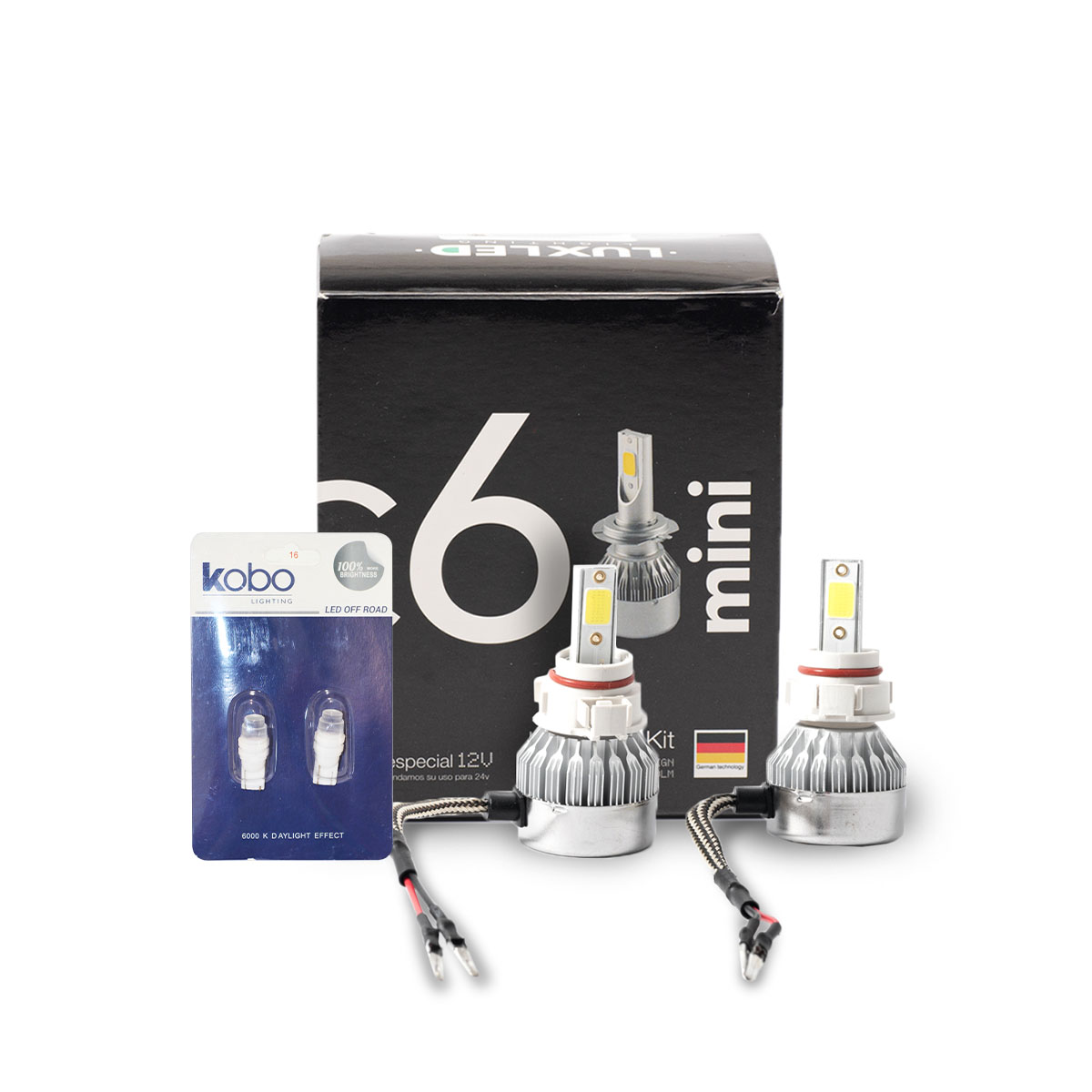 OFF ROAD KIT DE LED C6 MINI SIN COOLER PSX24W 6 GEN 20000LM CHIP COB 12V SIN COOLER CANTIDAD POR CAJA MASTER 100 - 3