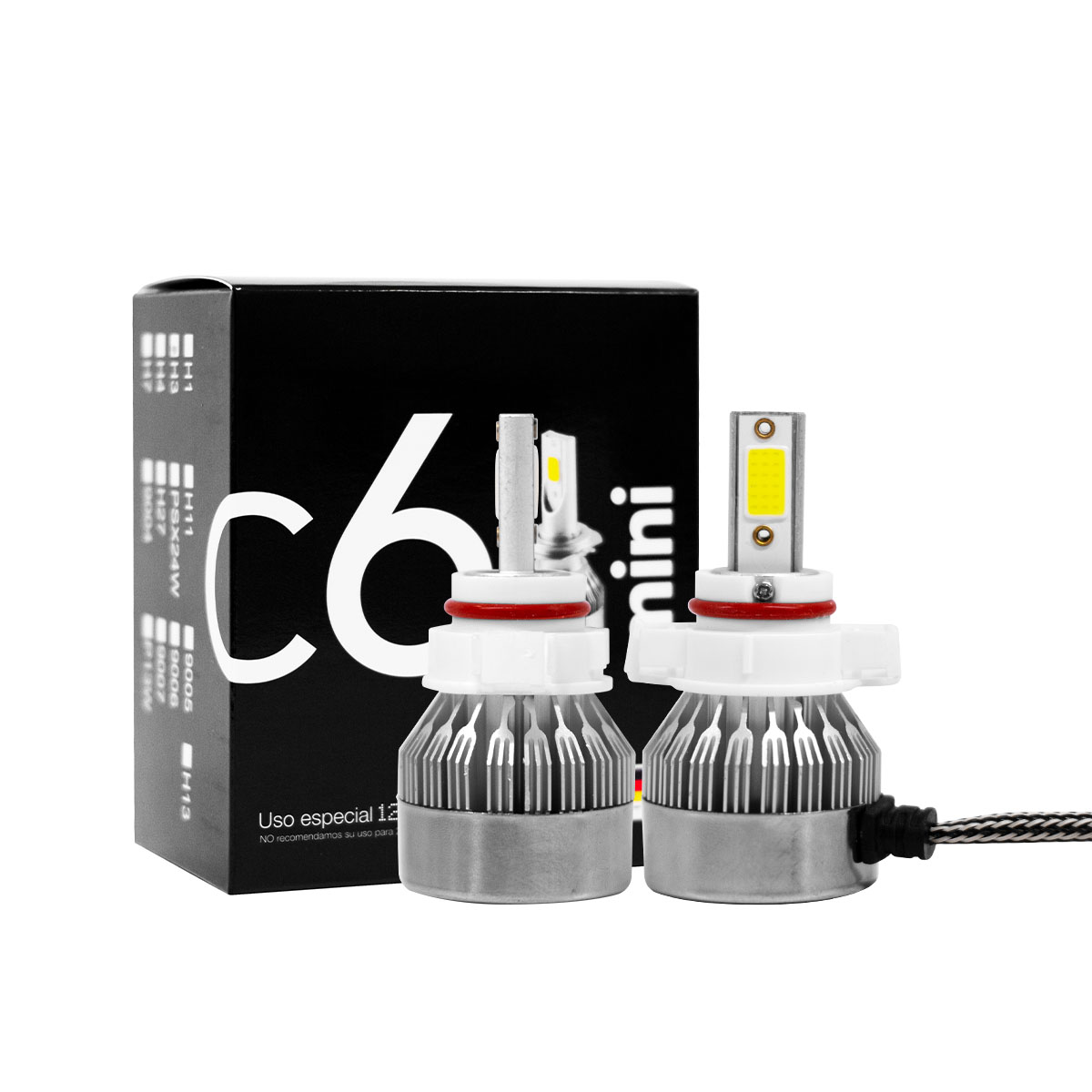 OFF ROAD KIT DE LED C6 MINI SIN COOLER PSX24W 6 GEN 20000LM CHIP COB 12V SIN COOLER CANTIDAD POR CAJA MASTER 100 - 4