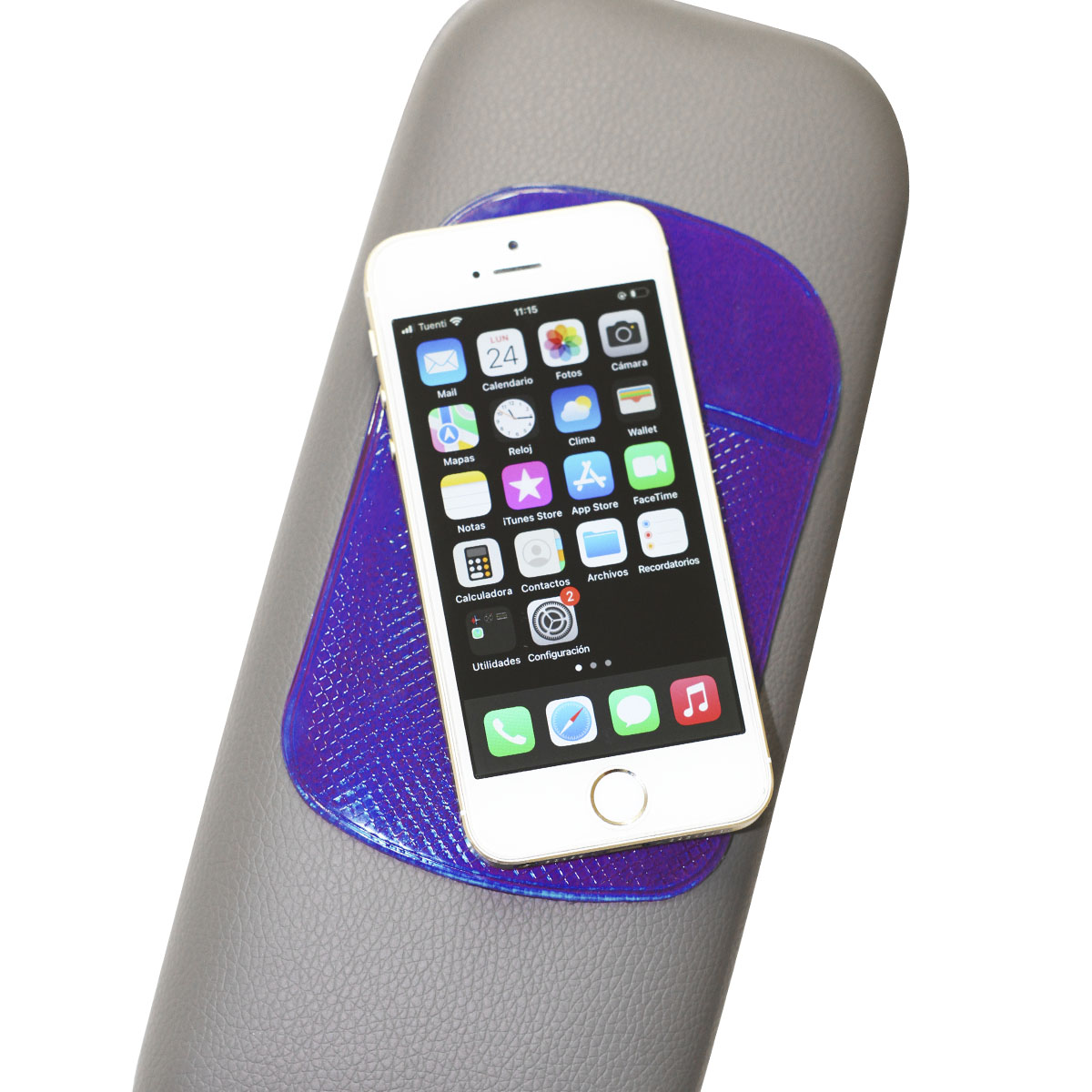 ACCESORIO PARA CELULAR BASE DE GOMA ANTI DESLIZANTE PARA APOYAR OBJETOS RECTANGULAR VIOLETA - 4