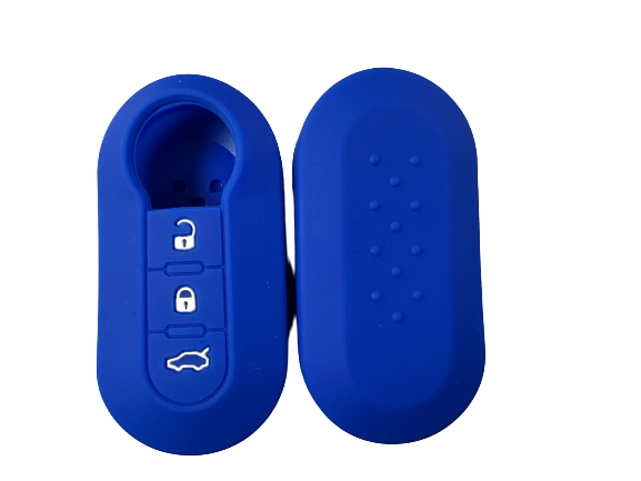 CUBRE LLAVE DE SILICONA FIAT 500 DOBLO- GRAN SIENA - BRAVO - PALIO - MOBI BLUE