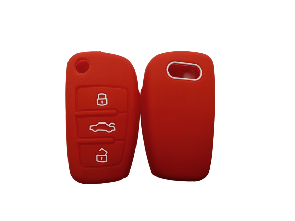 CUBRE LLAVE DE SILICONA AUDI A1 A3 A4 A5 A6 A7 TT Q3 RED