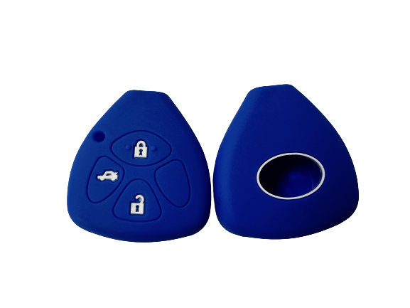 CUBRE LLAVE DE SILICONA TOYOTA 3 BOTONES COROLLA - HILUX- SW4 - RAV4 - ETIOS BLUE