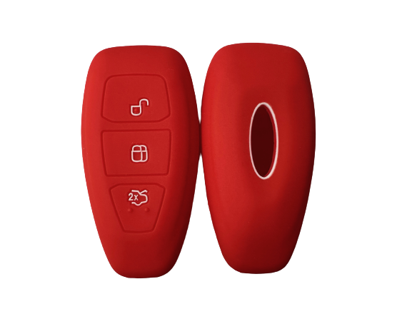 CUBRE LLAVE DE SILICONA FORD KUGA - MONDEO - FIESTA OVALADA RED