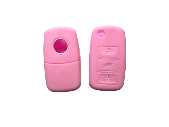 CUBRE LLAVE DE SILICONA VW 3 BOTONES BORA - VENTO - PASSAT - SURAN - AMAROK PINK