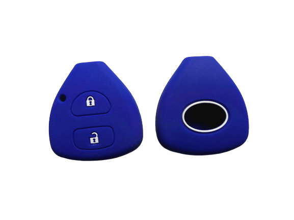 CUBRE LLAVE DE SILICONA TOYOTA 2 BOTONES COROLLA - HILUX - SW4 - RAV4 - ETIOS BLUE