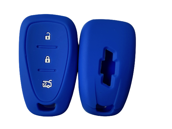 CUBRE LLAVE DE SILICONA CHEVROLET 3 BOTONES PRESENCIA TRACKER - CRUZE BLUE