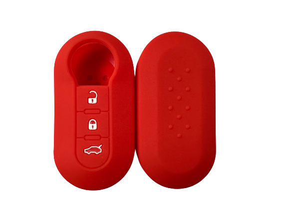 CUBRE LLAVE DE SILICONA FIAT 500 DOBLO- GRAN SIENA - BRAVO - PALIO - MOBI RED