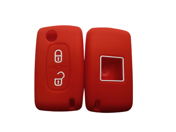 CUBRE LLAVE DE SILICONA PEUGEOT 2 BOTONES NAVAJA 207 GTI - 3008 RED