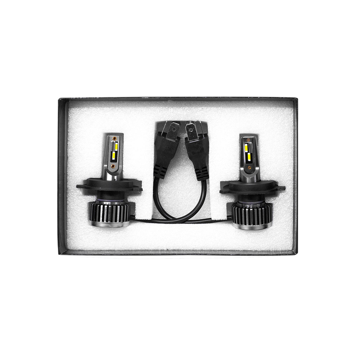 OFF ROAD KIT DE LED R8 H4 10MA GENERACION CHIP CSP SIN COOLER 30000 LUMENS 42WATTS 12V  CANTIDAD POR CAJA MASTER 50