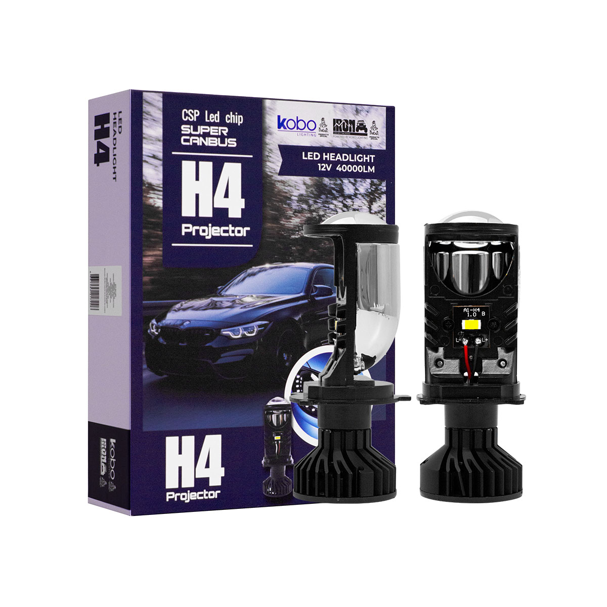 OFF ROAD KIT DE LED CSP CANBUS H4 CON LUPA PROYECTOR SUPER CANBUS CSP CHIP 12V 40000LM - 3