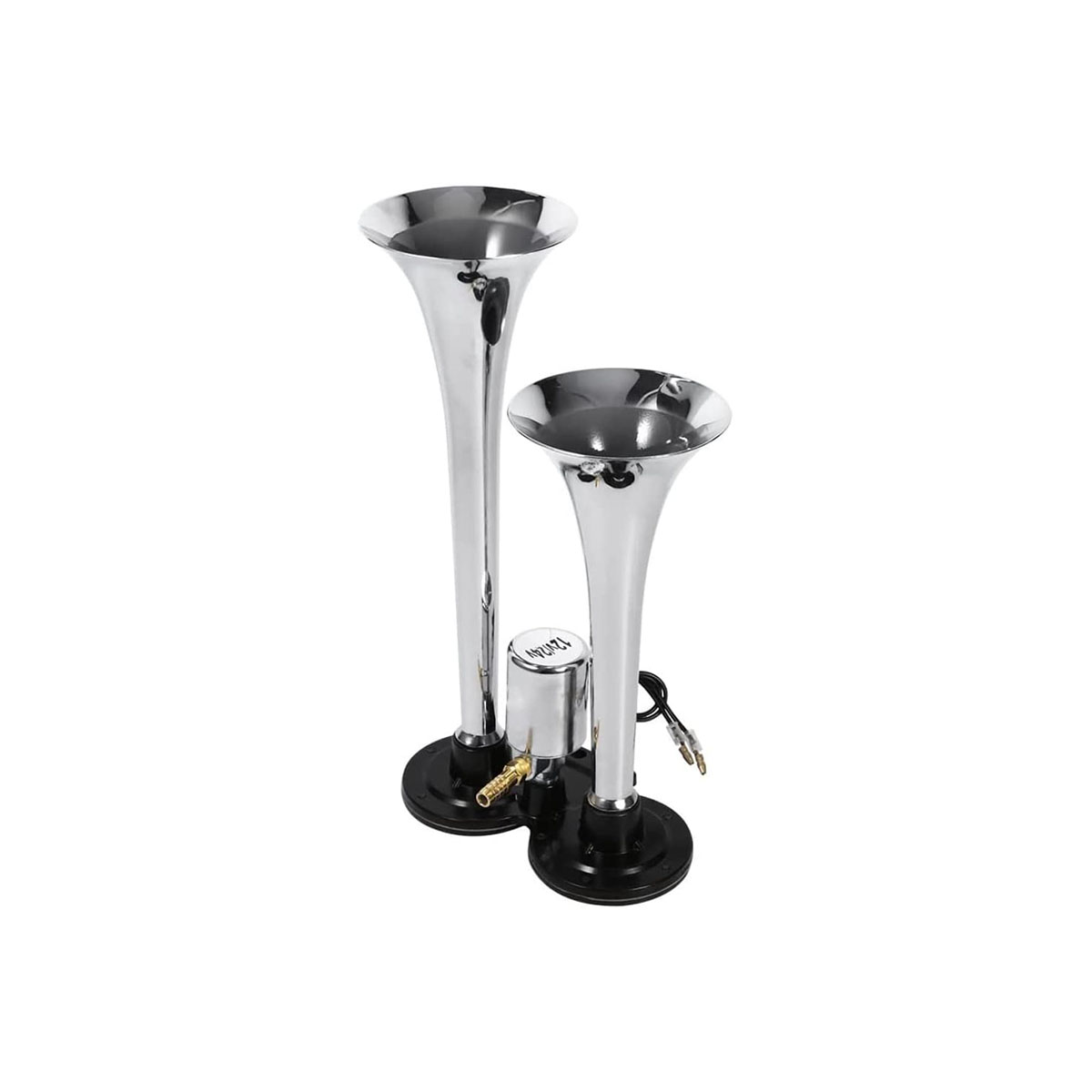 BOCINA DE AIRE CORNETA DOBLE  VOLTAJE 12V - 24V  ENVASE POR UNIDAD - 3