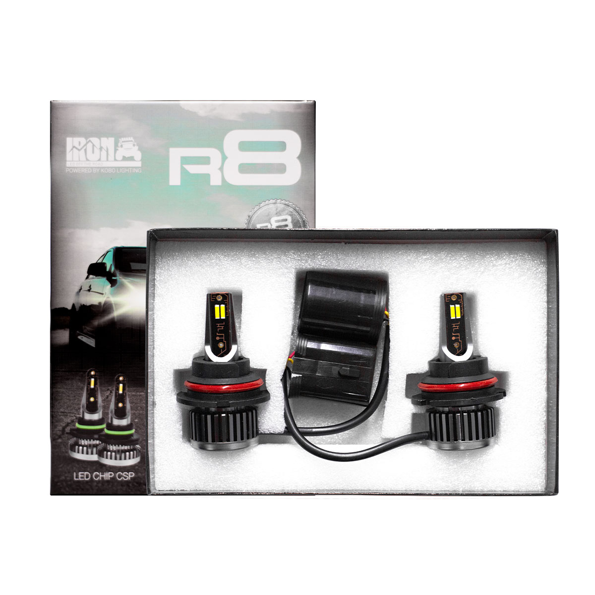 OFF ROAD KIT DE LED R8 9007 10MA GENERACION CHIP CSP SIN COOLER 30000 LUMENS 42WATTS 12V - 3
