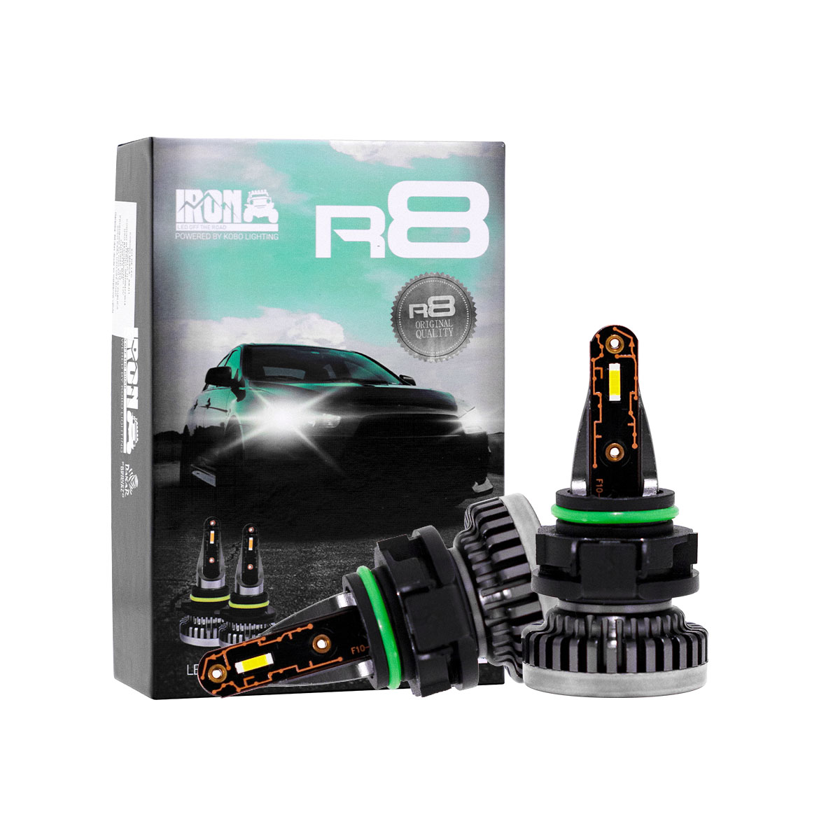 OFF ROAD KIT DE LED R8 PSX24W H16 10MA GENERACION CHIP CSP SIN COOLER 30000 LUMENS 42WATTS 12V - 2