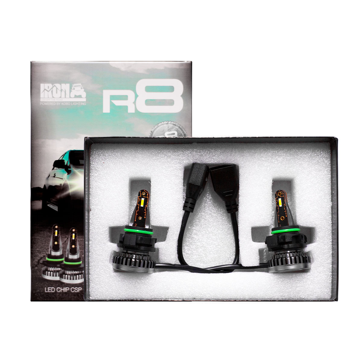 OFF ROAD KIT DE LED R8 PSX24W H16 10MA GENERACION CHIP CSP SIN COOLER 30000 LUMENS 42WATTS 12V - 7
