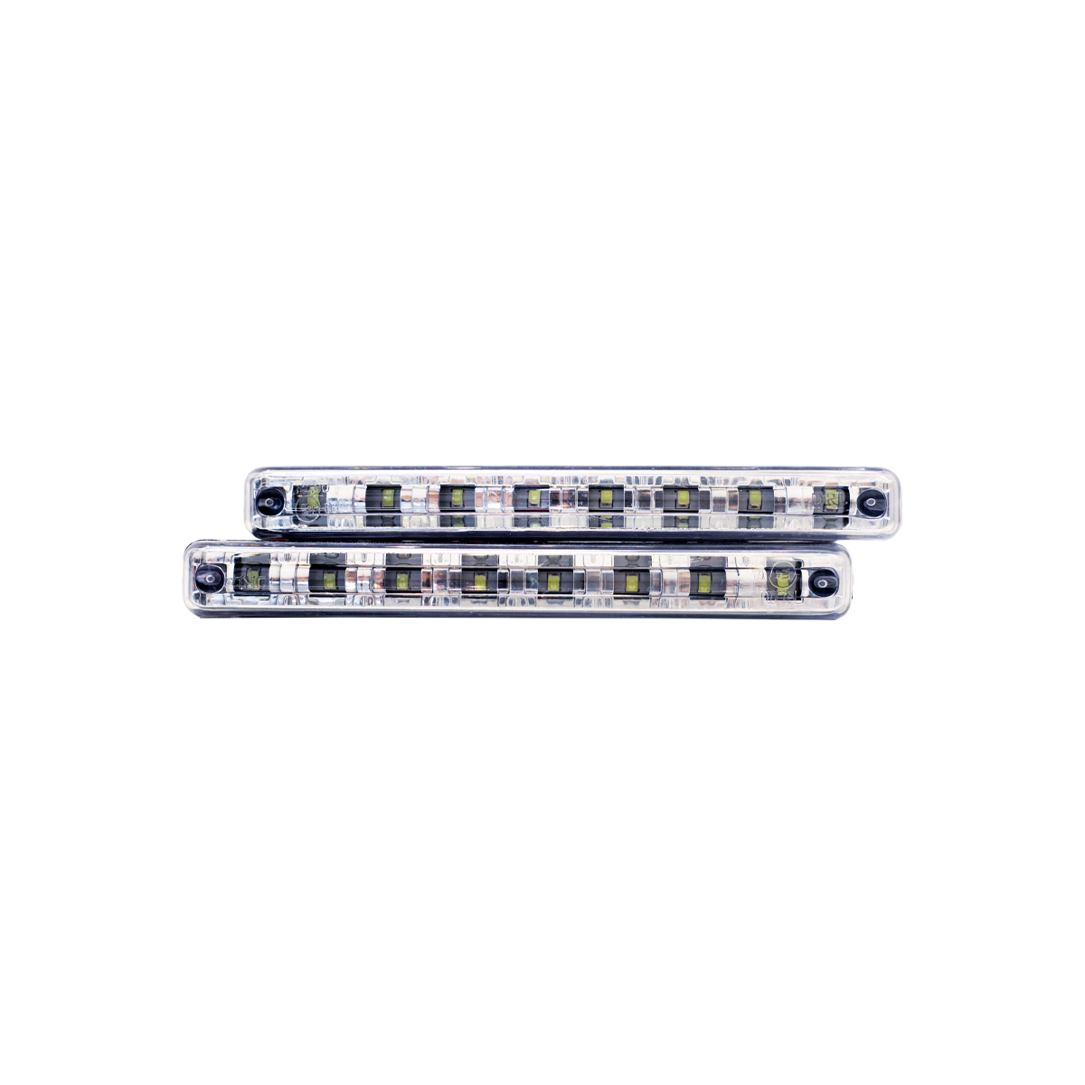 OFF ROAD JUEGO DE FAROS DE LED AUXILIARES UNIVERSAL RECTANGULAR - 5 LED SMD 5050 EN CADA FARO - COLOR BLANCO 12V. - 6