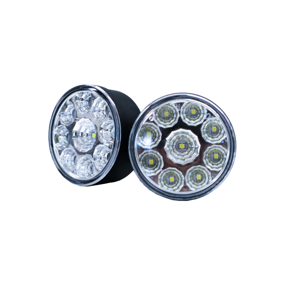 OFF ROAD JUEGO DE FAROS DE LED AUXILIARES UNIVERSAL CIRCULAR - 9 LED EPISTAR EN CADA FARO - COLOR BLANCO 12V. CANTIDAD POR CAJA MASTER 100 - 2