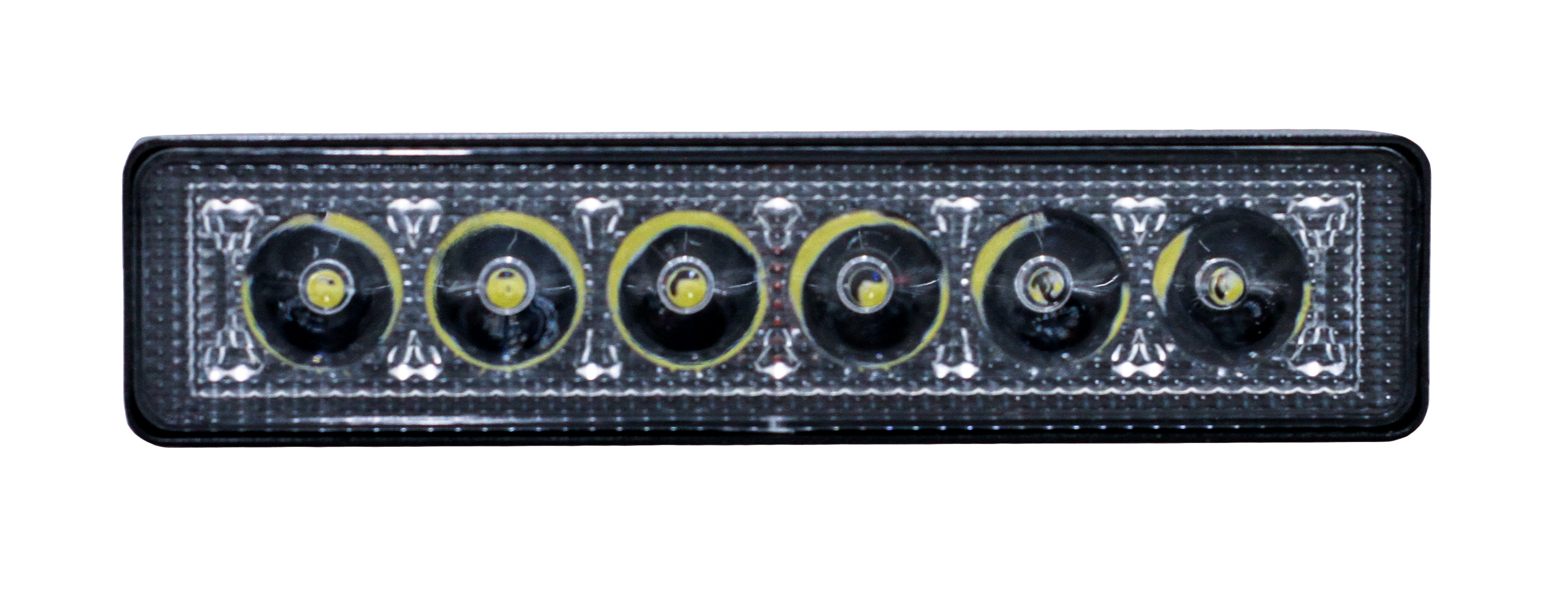 OFF ROAD FARO DE LED UNIVERSAL RECTANGULAR 18 WATTS (6 LED  3 WATTS) COLOR BLANCO 12V / 24V - HAZ DE LUZ SPOT - CANTIDAD POR CAJA MASTER 100 - 4