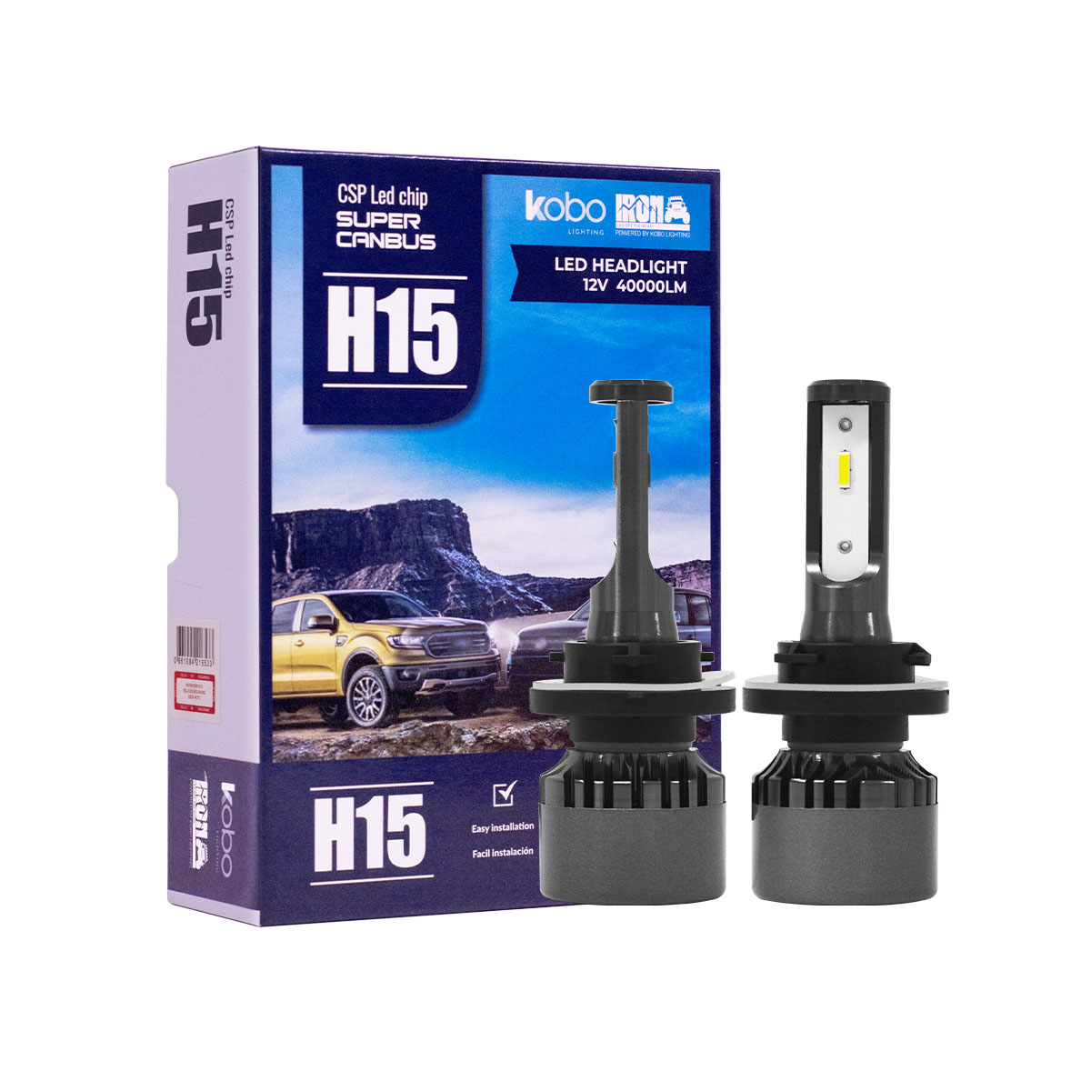 OFF ROAD KIT DE LED CSP CANBUS H15 PROYECTOR SUPER CANBUS CSP CHIP 12V 40000LM - 6