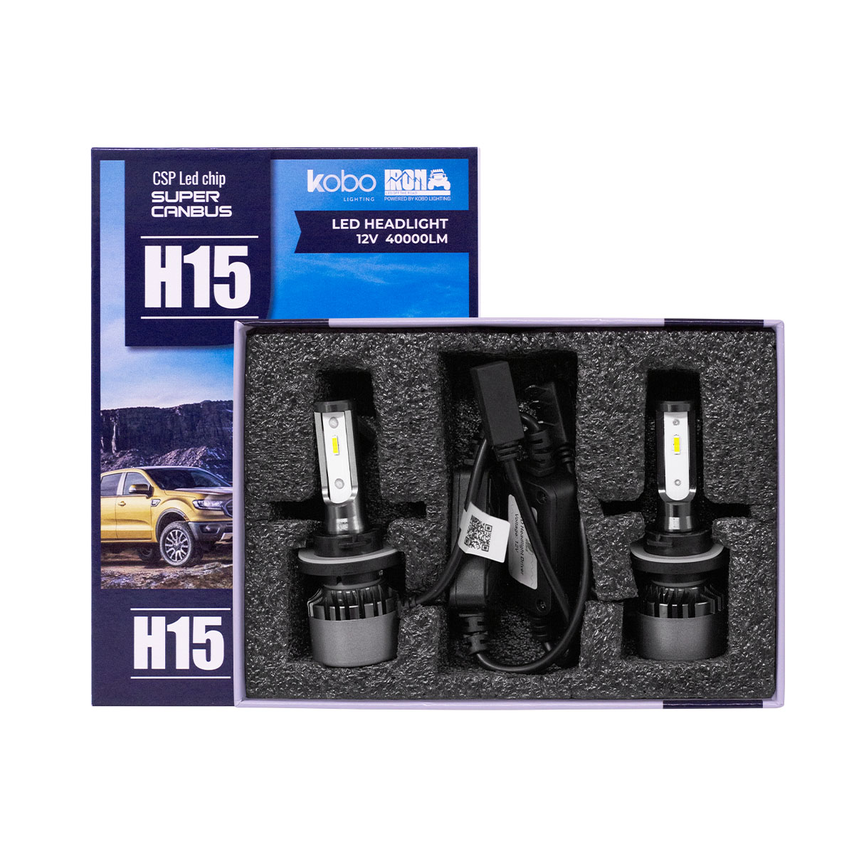 OFF ROAD KIT DE LED CSP CANBUS H15 PROYECTOR SUPER CANBUS CSP CHIP 12V 40000LM - 10