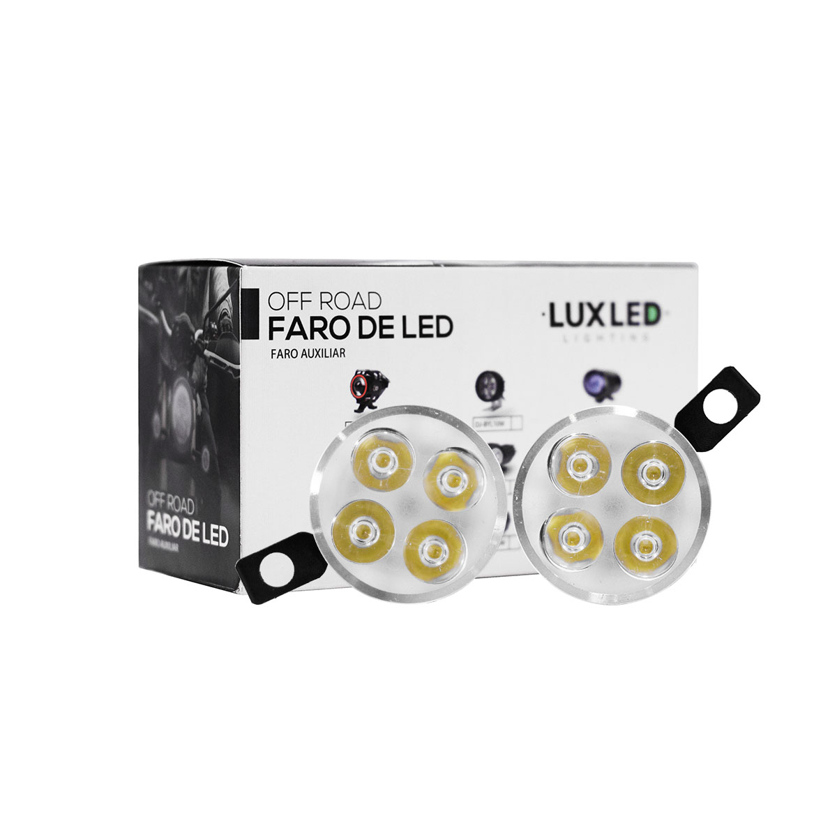 OFF ROAD FARO DE LED UNIVERSAL FAROS AUXILIARES 12V 12W 3000 LUX JUEGO 2 UNIDADES   CANTIDAD POR CAJA MASTER 100 - 4