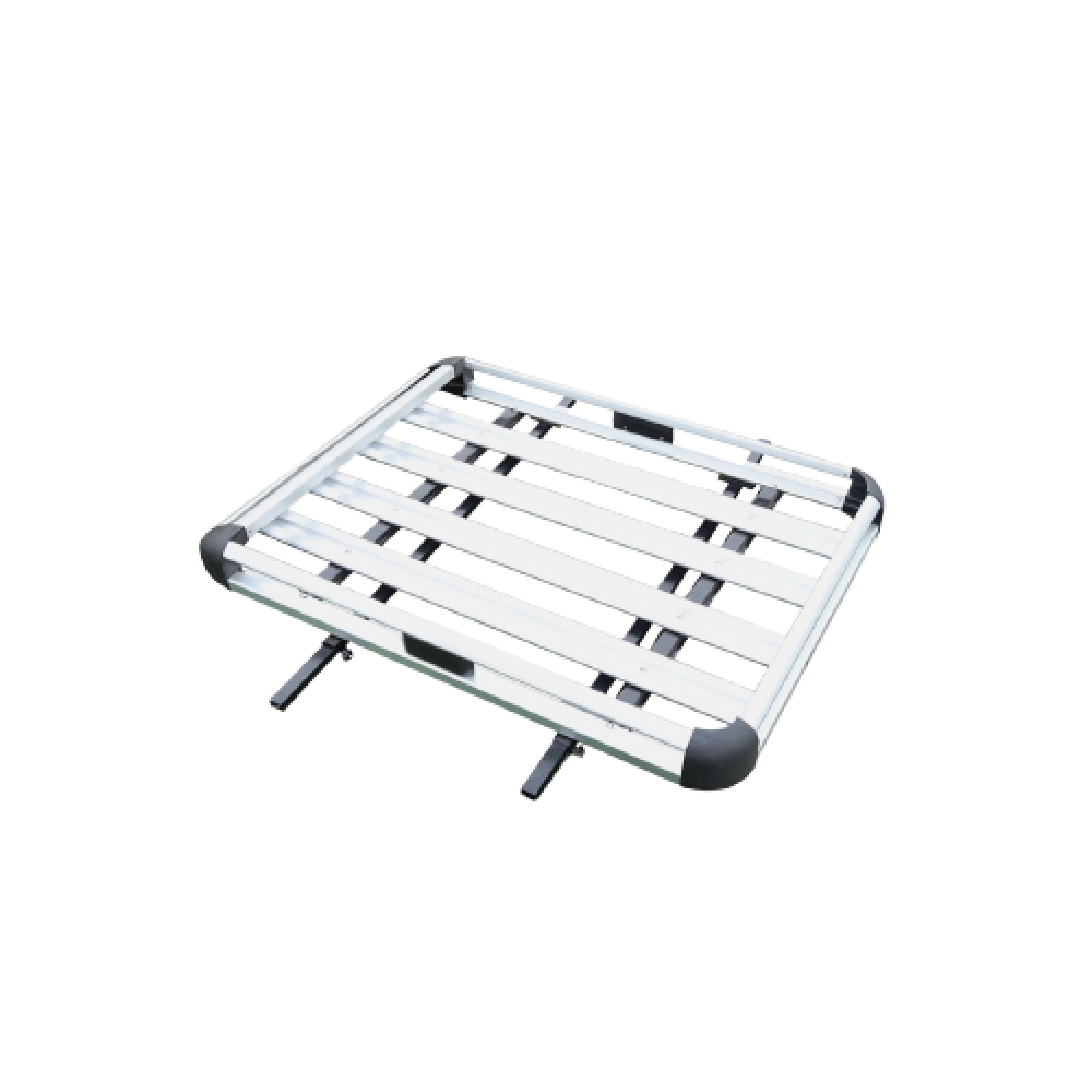 PARRILLA PARA TECHO UNIVERSAL DE ALUMINIO PLATEADA 127CM X 96CM X 12CM