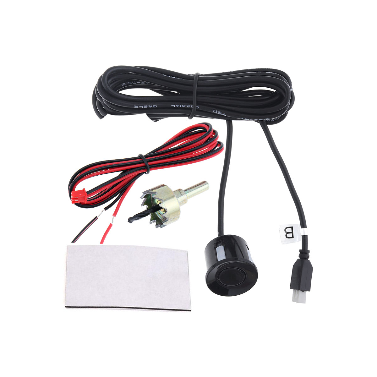 KIT DE SENSORES DE ESTACIONAMIENTO CON DISPLAY NEGRO - 8 PIEZAS (4 DELANTERAS Y 4 TRASERAS) CON DISPLAY ELECTRONICO CON DISTANCIA NUMERICA Y GRAFICA - 6
