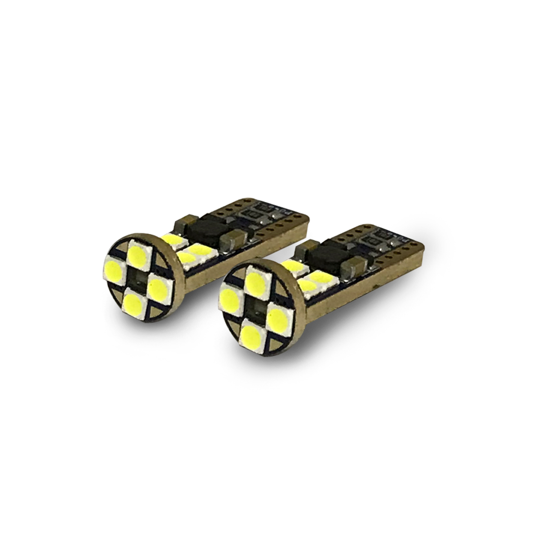 LED SEÑALIZACION CANBUS BLISTER X 2 - T10 2821 12961 W5W - SIN CULOTE 12 LED SMD - CANBUS - BLANCO 12V - 2