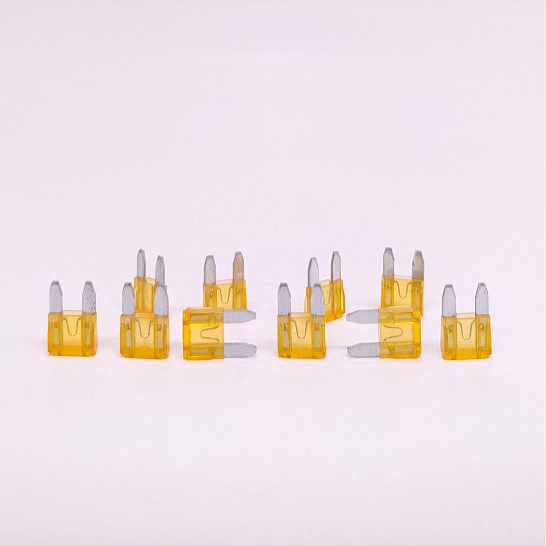 FUSIBLE MINIFICHA EN BLISTER SURTIDO DE 10 UNIDADES (2 UNIDADES X AMPER) FUSIBLE MINIFICHA EN BLISTER SURTIDO (10 UNIDADES) 2 UNIDADES X AMPER 10, 15, 20, 25, 30 AMP - 2