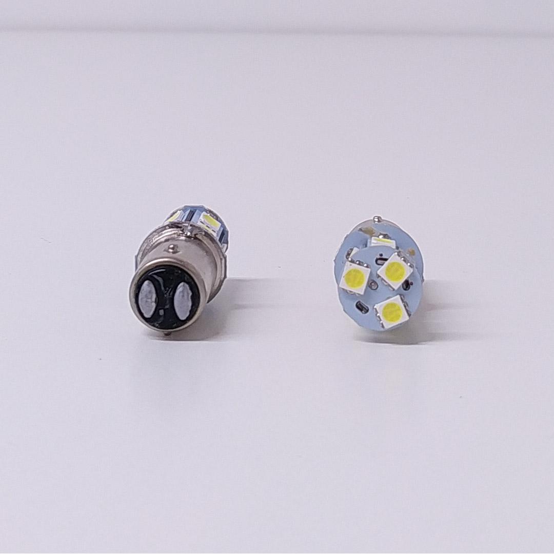 LEDS SEÑALIZACION SMD BLISTER X 2 - 1034 - 1157 - P21/5W 2 POLOS (DESPAREJA) 13 LED 5050 SMD - BLANCO 12V - BLISTER X 2 UNIDADES CANTIDAD POR CAJA MASTER 1000 - 7