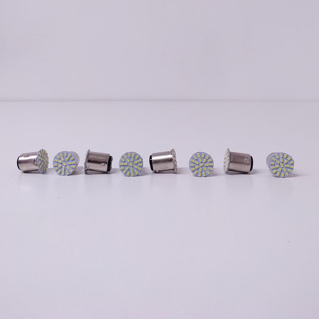 LEDS SEÑALIZACION SMD BLISTER X 2 1034 - 1157 - P21/5W- 2 POLOS 22 LED 1206 SMD - BLANCO 12V BLISTER X 2