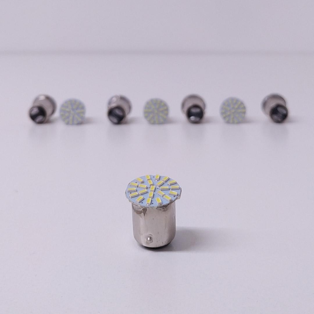 LEDS SEÑALIZACION SMD BLISTER X 2 1034 - 1157 - P21/5W-  2 POLOS 22 LED 1206 SMD - BLANCO 12V BLISTER X 2 - 2