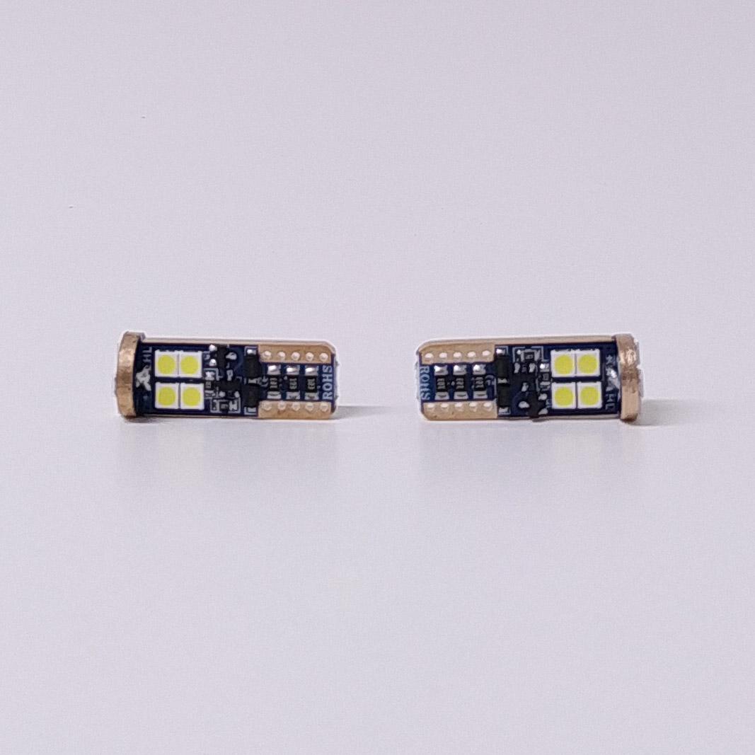 LED SEÑALIZACION CANBUS BLISTER X 2 - T10 2821 12961 W5W - SIN CULOTE 12 LED SMD - CANBUS - BLANCO 12V - 7
