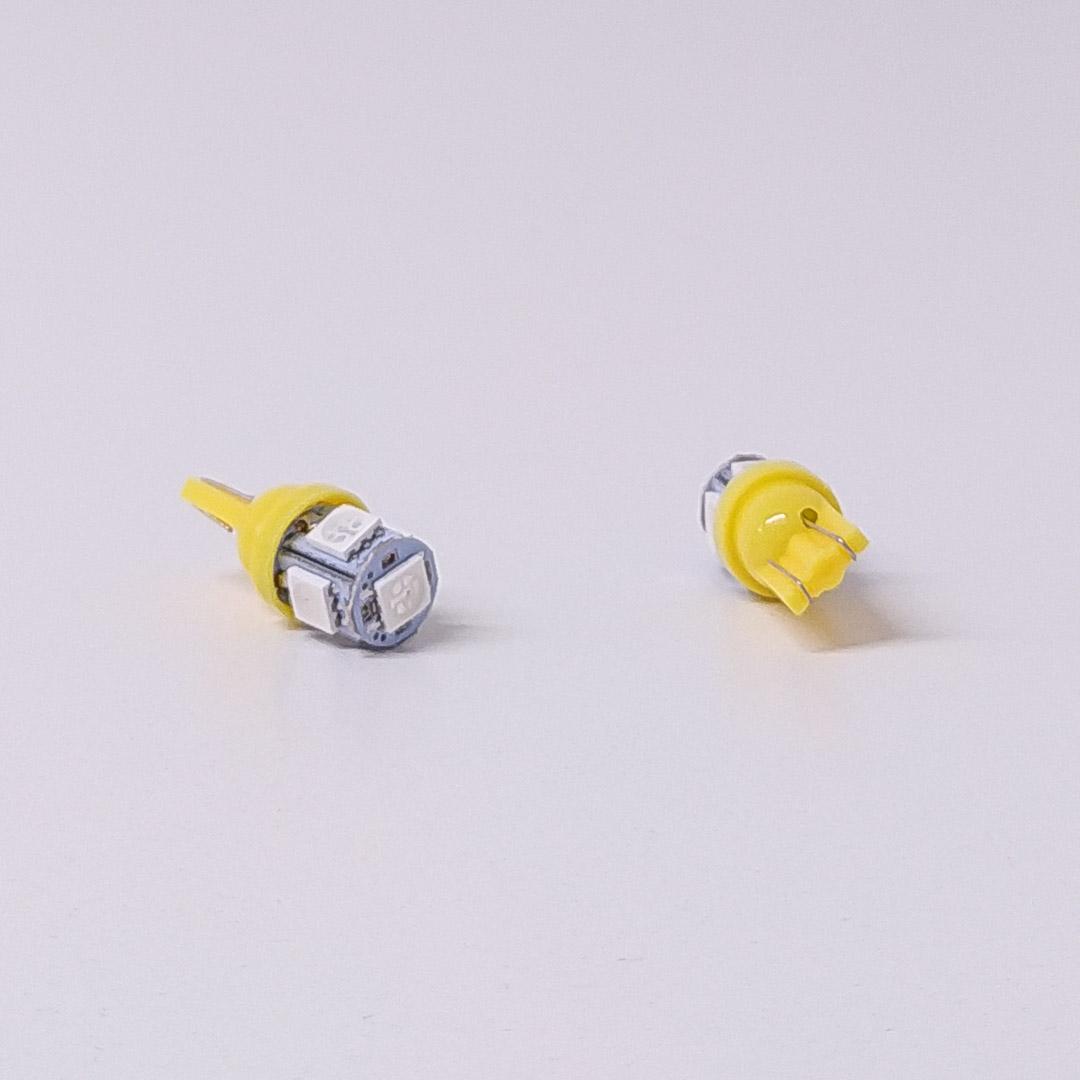 LED SEÑALIZACION SMD BLISTER X 2 - 2821 - T10 - W5W 5 SMD 5050 SMD - AMARILLO 24V- BLISTER X 2 UNIDADES CANTIDAD POR CAJA MASTER 1500