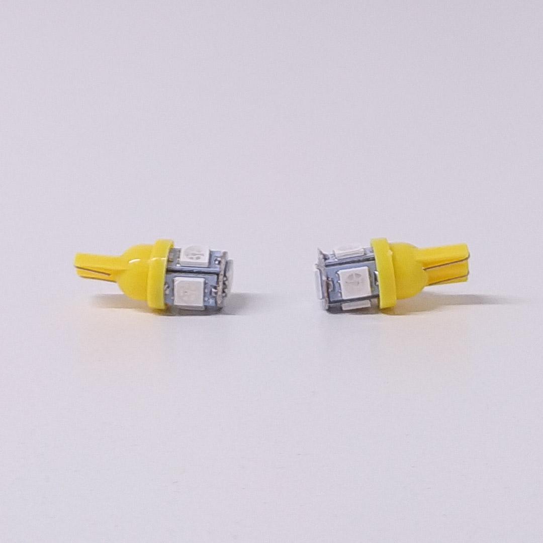 LED SEÑALIZACION SMD BLISTER X 2 - 2821 - T10 - W5W 5 SMD 5050 SMD - AMARILLO 24V- BLISTER X 2 UNIDADES CANTIDAD POR CAJA MASTER 1500 - 2