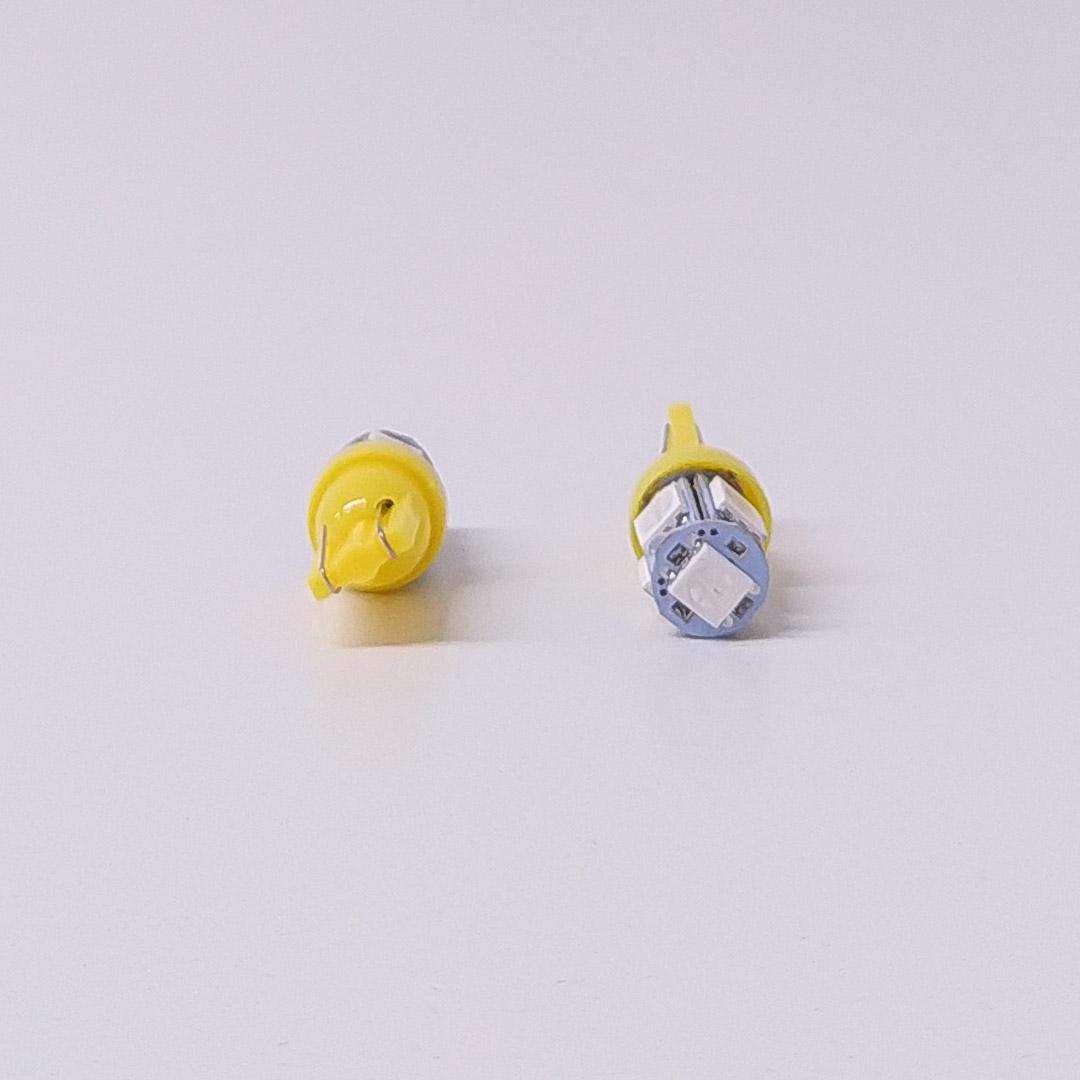 LED SEÑALIZACION SMD BLISTER X 2 - 2821 - T10 - W5W 5 SMD 5050 SMD - AMARILLO 24V- BLISTER X 2 UNIDADES CANTIDAD POR CAJA MASTER 1500 - 3
